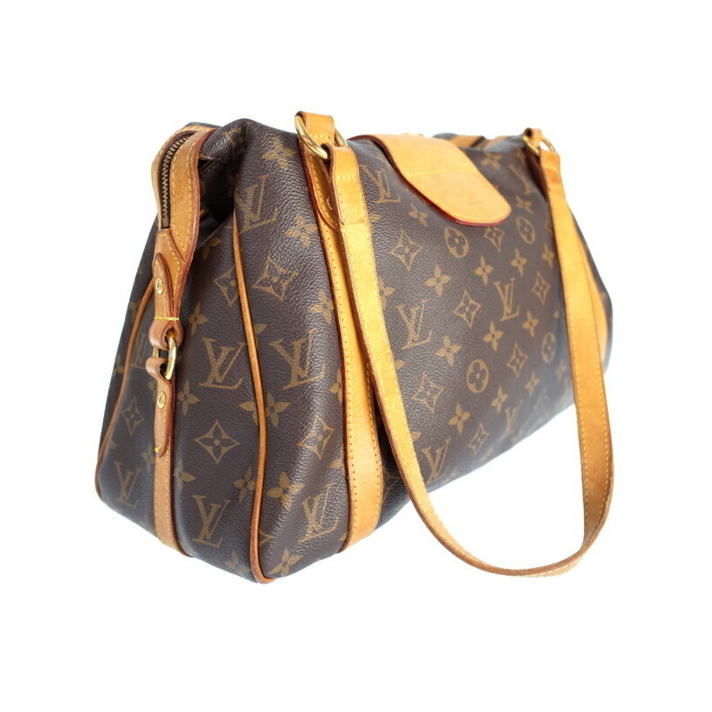 Louis Vuitton Stresa Leather Brown Bag Monogram Shoulder